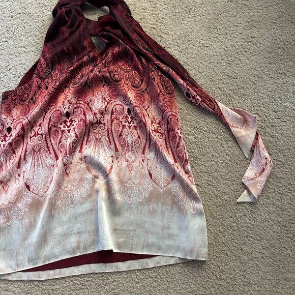 Women's White House Black Market M size red, black, cream & Burgundy sleeveless - Picture 7 of 10